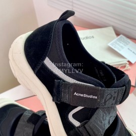 Acne Studios Webbing Velcro Casual Shoes Black For Women 