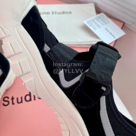 Acne Studios Webbing Velcro Casual Shoes Black For Women 