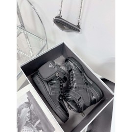 Adidas Prada Lace Up High Top Sneakers Black