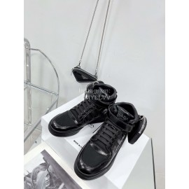 Adidas Prada Lace Up High Top Sneakers Black