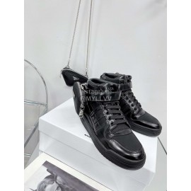 Adidas Prada Lace Up High Top Sneakers Black