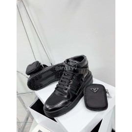Adidas Prada Lace Up High Top Sneakers Black