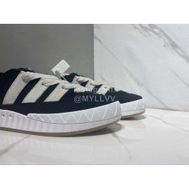 Adidas Team Court Lace Up Casual Black Sneakers 