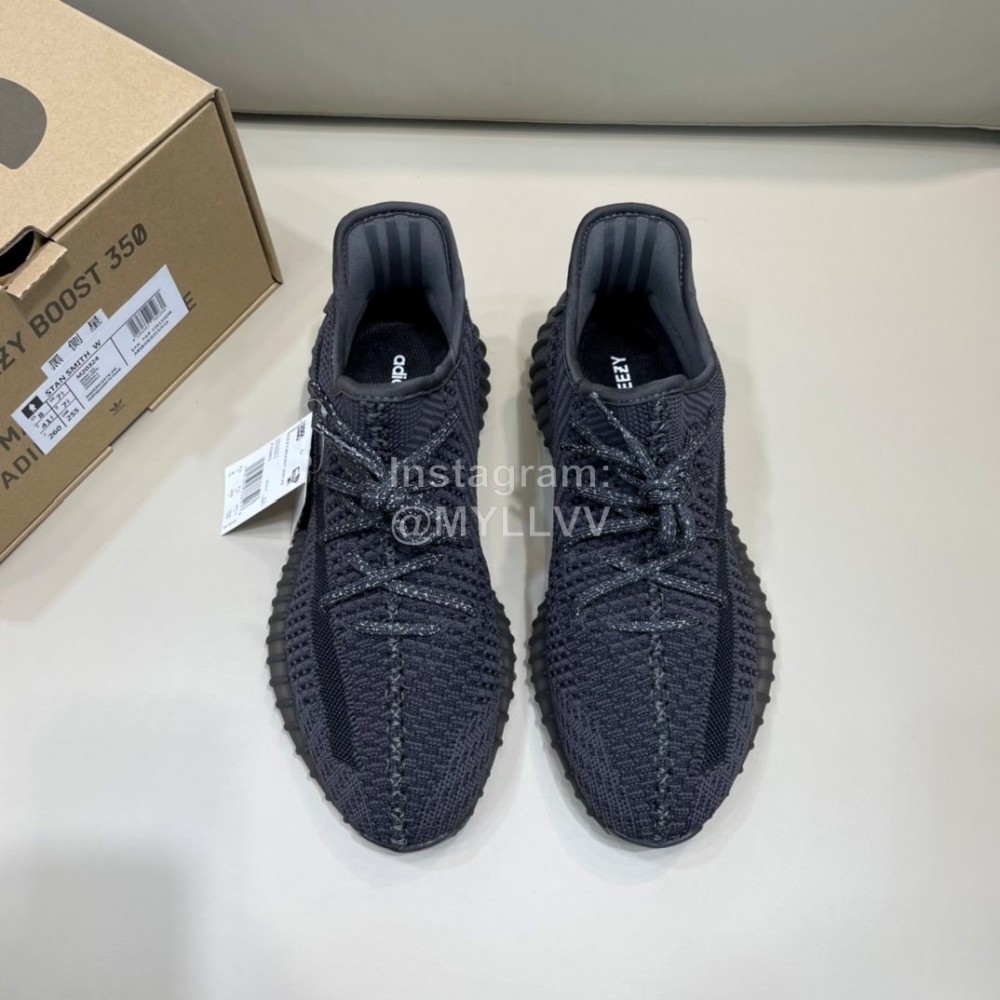 Adidas Yeezy Boost Fashion Lace Up Sneakers For Men Black