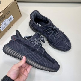 Adidas Yeezy Boost Fashion Lace Up Sneakers For Men Black