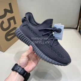 Adidas Yeezy Boost Fashion Lace Up Black Sneakers For Men