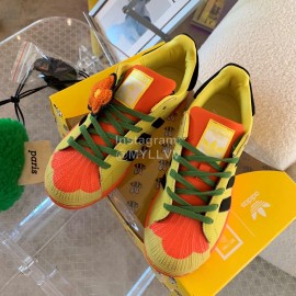 Adidas Fashion Shell Head Casual Shoes For Men And Women Yellow
