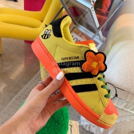 Adidas Fashion Shell Head Casual Shoes For Men And Women Yellow