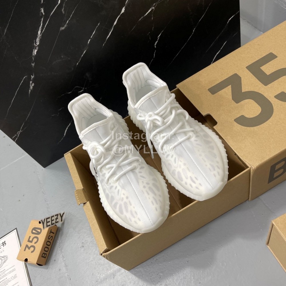 Adidas Yeezy Boost 350 V2 Mono Ice Casual Sneakers For Men And Women White