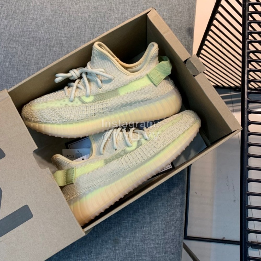 Adidas Yeezy Boost 350 V3 White Reflective Primeknit Sneakers Beige