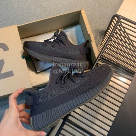 Adidas Yeezy Boost 350 V3 White Reflective Primeknit Sneakers Black