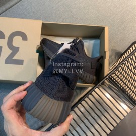 Adidas Yeezy Boost 350 V3 White Reflective Primeknit Sneakers Black