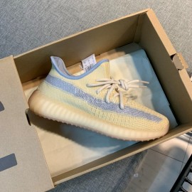 Adidas Yeezy Boost 350 V3 White Reflective Primeknit Sneakers Yellow