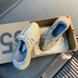 Adidas Yeezy Boost 350 V3 White Reflective Primeknit Sneakers Yellow