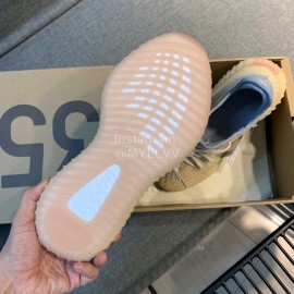 Adidas Yeezy Boost 350 V3 White Reflective Primeknit Sneakers Yellow