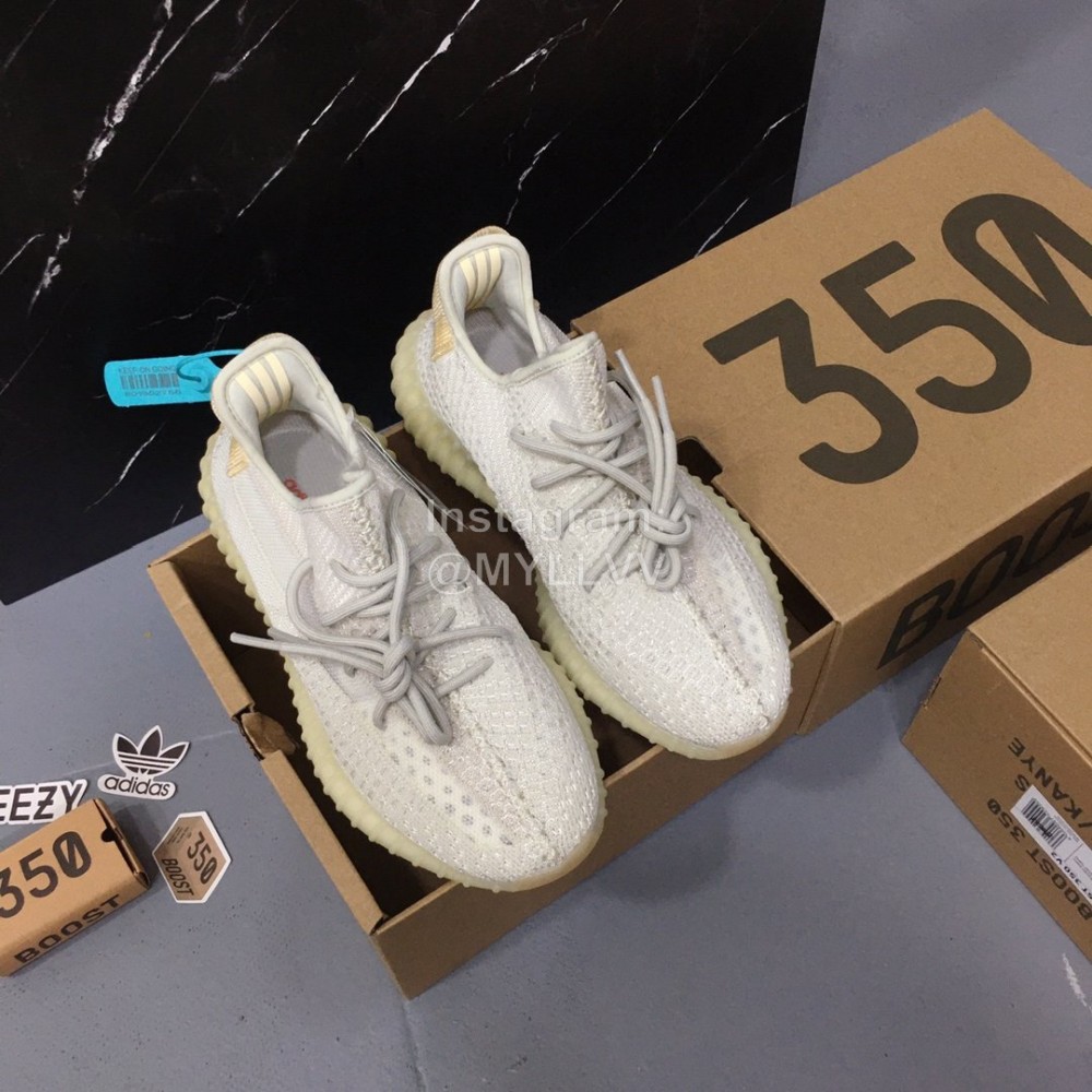 Adidas Yeezy Boost 350 V2 Lace Up Sneakers For Men And Women White