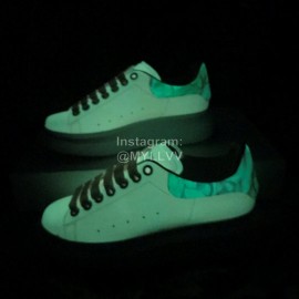 Alexander Mcqueen Silk Calf Leather Thick Soled Casual Shoes For Men And Women Pink