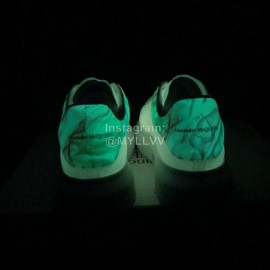 Alexander Mcqueen Silk Calf Leather Thick Soled Casual Shoes For Men And Women Pink