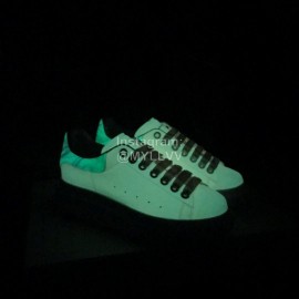 Alexander Mcqueen Silk Calf Leather Thick Soled Casual Shoes For Men And Women Pink