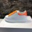 Alexander Mcqueen Silk Calf Leather Thick Soled Casual Shoes For Men And Women Orange
