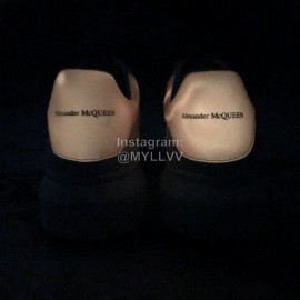 Alexander Mcqueen Silk Calf Leather Pink Thick Soled Casual Shoes For Men And Women