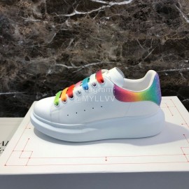 Alexander Mcqueen New Silk Calf Leather Thick Soled Casual Shoes For Men And Women