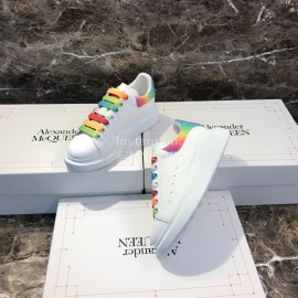 Alexander Mcqueen New Silk Calf Leather Thick Soled Casual Shoes For Men And Women