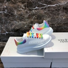 Alexander Mcqueen New Silk Calf Leather Thick Soled Casual Shoes For Men And Women