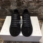 Alexander Mcqueen Calf Leather Thick Soled Casual Shoes For Men And Women