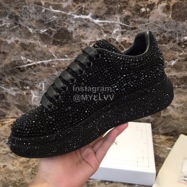 Alexander Mcqueen Calf Leather Thick Soled Casual Shoes For Men And Women