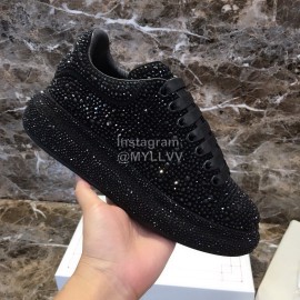 Alexander Mcqueen Calf Leather Thick Soled Casual Shoes For Men And Women