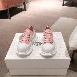 Alexander Mcqueen Fashion Sheepskin Thick Sole Sneakers For Men And Women Pink