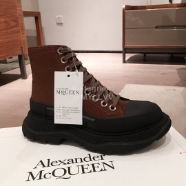 Alexander Mcqueen Fashion Sheepskin Thick Sole Sneakers For Men And Women Brown
