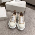 Alexander Mcqueen Autumn Winter New Thick Sole Canvas Shoes For Women Khaki
