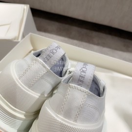 Alexander Mcqueen Autumn Winter New Thick Sole Canvas Shoes For Women White