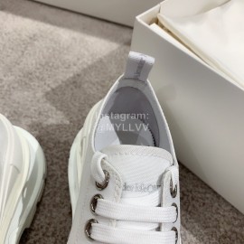 Alexander Mcqueen Autumn Winter New Thick Sole Canvas Shoes For Women White