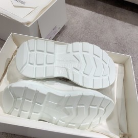 Alexander Mcqueen Autumn Winter New Thick Sole High Top Canvas Shoes For Women White