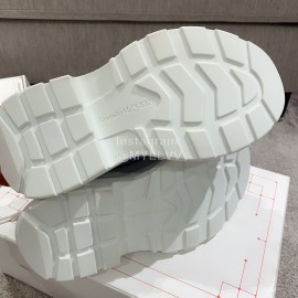 Alexander Mcqueen Autumn Winter New Thick Sole Canvas Shoes For Women Blue