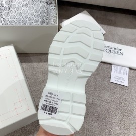 Alexander Mcqueen Autumn Winter New Thick Sole High Top Canvas Shoes For Women Black