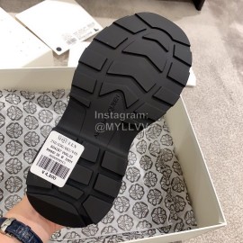 Alexander Mcqueen Autumn Winter New Thick Sole High Top Black Canvas Shoes For Women 