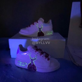 Alexander Mcqueen Breathable Sheepskin Thick Soled Casual Shoes For Men And Women 