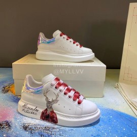 Alexander Mcqueen Breathable Sheepskin Thick Soled Casual Shoes For Men And Women 