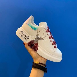 Alexander Mcqueen Breathable Sheepskin Thick Soled Casual Shoes For Men And Women 