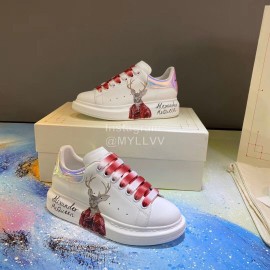 Alexander Mcqueen Breathable Sheepskin Thick Soled Casual Shoes For Men And Women 