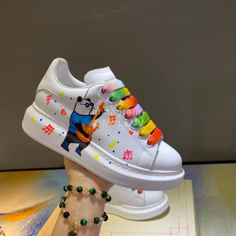 Alexander Mcqueen New Sheepskin Thick Soled Casual Shoes For Men And Women 