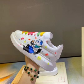 Alexander Mcqueen New Sheepskin Thick Soled Casual Shoes For Men And Women 