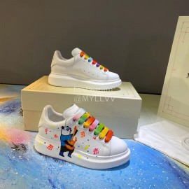 Alexander Mcqueen New Sheepskin Thick Soled Casual Shoes For Men And Women 