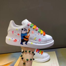 Alexander Mcqueen New Sheepskin Thick Soled Casual Shoes For Men And Women 