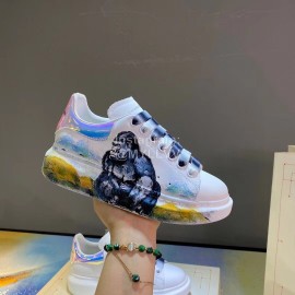 Alexander Mcqueen Printed Sheepskin Thick Soled Casual Shoes For Men And Women 