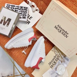 Alexander Mcqueen Fashion Casual Shoes For Men And Women Rose Red